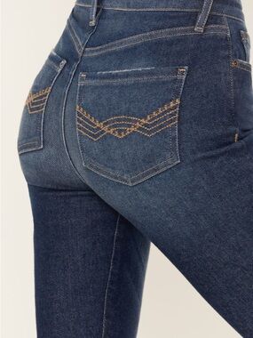 Idyllwind Dark Blue Flare Jeans with Contrasting Stitch